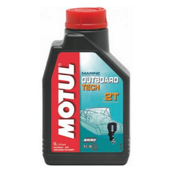 Моторное масло для двухтактных двигателей Motul Outboard Tech 2T полусинтетическое (1л)